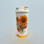 Sunflower Design Classy Coffee Mug Flask 520ML - Image 2