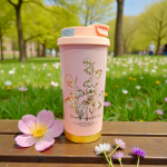 Pink Lily Of The Valley Design Classy Coffee Mug Flask 520ML - Image 3