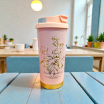 Pink Lily Of The Valley Design Classy Coffee Mug Flask 520ML - Image 4