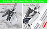 X-Type Flat Floor Mop– 360° Rotating Microfiber Mop - Image 3